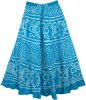 Tropical Waves Tie Dyed Long Cotton Skirt