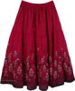 Dusty Monarch Floral Cotton Print Long Skirt