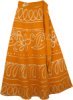 Tahiti Old Gold Wrap Long Skirt