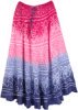 Ombre Blossoms Rippling Dance Tie Dye Long Skirt