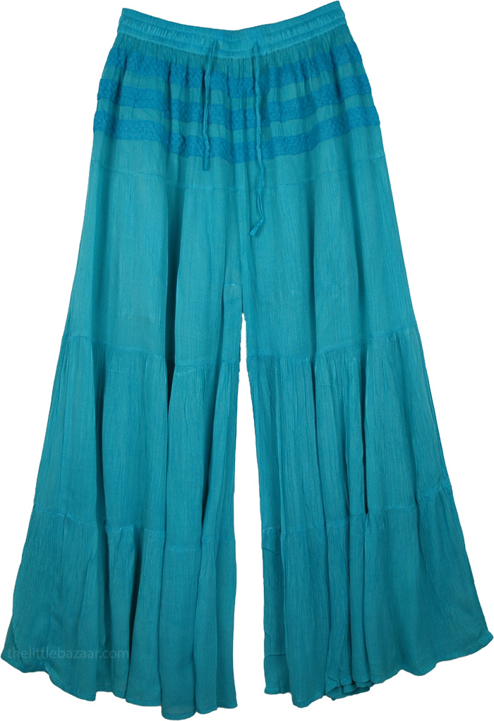 Eastern Blue Split Skirt Riding Pants