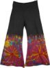 Boho Hippie Tie Dye Wide-Leg Long Gaucho Pant