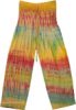 Smocked Waist Tie Dye Summer High Waist Cotton Trouser 