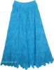 Picton Blue Long Skirt All Crochet Pattern