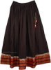 Forest Beauty Broomstick Seven Tiered Cotton Skirt