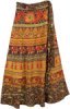 Ferra Royal Block Ethnic Wrap Skirt