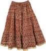 Roof Terracotta Mid Length Cotton Summer Skirt