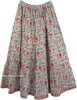 Lovsickle White Pink Floral Long Skirt