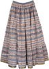 Old Bronze Womens Long Cotton Printed Skirt