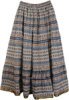 East Bay Blue Cotton Long Summer Skirt