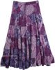 Cosmic Karma Purple Cotton Summer Skirt
