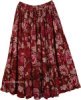 Sparkle Flowers Cotton Print Skirt