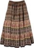 Beige Bash Broomstick Tiered Cotton Skirt