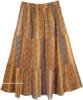 Plus Vertical Stripe Cotton Wrap Around Knee Length Skirt