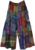 Red Paisley Hand-Stitched Kantha Resort Pants
