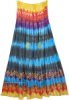 Boho Tie Dye Hippie Maxi Skirt Dress
