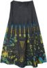 Carolina Blue Long Boho Skirt with Lace Details and Tiers