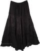 Medieval Handkerchief Black Maxi Skirt