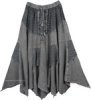 Womens Medieval Skirt Grey Stonewashed