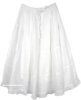 Serenely White Classic Cotton Skirt
