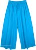 Culottes Split Pant Skirt in Dodger Blue