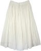 White Elegance Cotton Broomstick Skirt