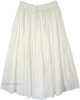 White Elegance Cotton Broomstick Skirt