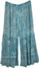 Azure Blue and Grey Stars Palazzo Pants