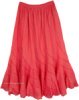 Crinkle Tall Skirt Monza Red