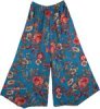 Blumine Floral Print Wide Leg Pants with Pockets