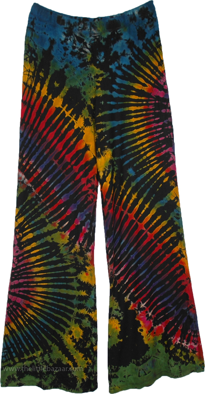 Festival Tie Dye Rainbow Pants For Women Yoga