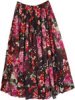 Carnation Printed Cotton Summer Vacation Skirt