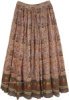Gypsy Printed Casual Long Skirt in Dense Floral
