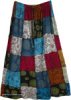 Mandara Elastic Waist Cotton Patchwork Skirt