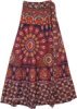Jacarta Red Gypsy Flower Skirt with Wrap Waist