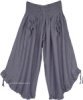 Chambray Gaucho Culotte Pants with Front Pockets