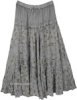 Enticing Grey Soft and Flowy Long Boho Skirt