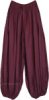 Extra Long Aubergine Solid Harem Trousers