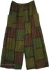 Forest Mosaic Patchwork Cotton Wide Leg Pants
