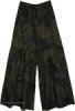 Midnight Paisley Tiered Cotton Palazzo Pants