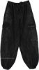 Carbon Black Cotton Cargo Joggers
