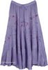 Purple Meadow Tiered Renaissance Midi Length Skirt