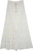Flush Fairy White Cotton Broomstick Tall Skirt