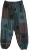 Stonewashed Teal Hippie Patchwork Harem Pants