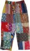 Kaleidoscope Patchwork Recycled Fabric Boho Pants