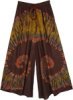 Chocolate Sunburst Tie Dye Wide Leg Palazzo Pants