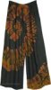 Deciduous Green Hand Tie Dyed Flowy Pants