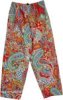Red Paisley Hand-Stitched Kantha Resort Pants