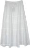 Whisper White Eyelet Tiered Beach Maxi Skirt
