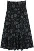 Black Star Moon Tiered Cotton Mystical Skirt